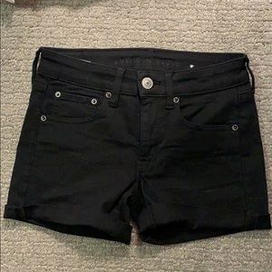 Black Jean Shorts